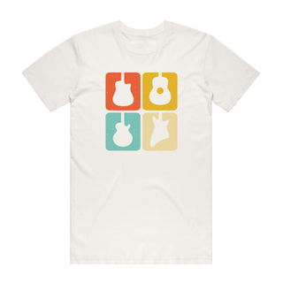 Guitar Squares - Music T-Shirt - Natural