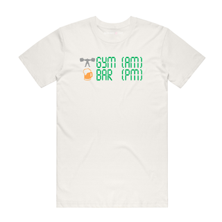 Gym AM Bar PM - Gym T-Shirt - Natural