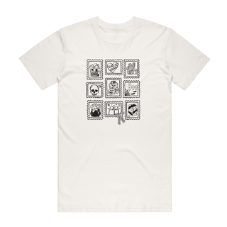 Halloween Stamps (black) - Halloween T-Shirt - Natural