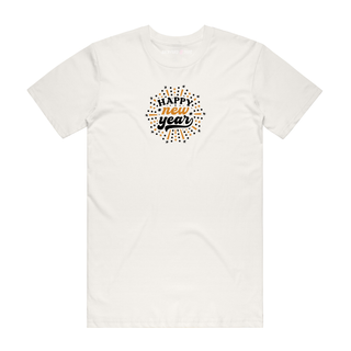 Happy New Year (Gold) - New Year T-Shirt - Natural
