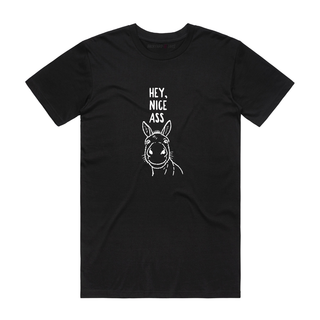 Hey, Nice Ass - Funny T-Shirt - Black