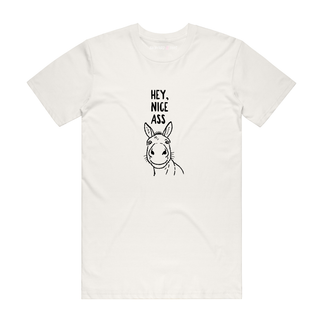 Hey, Nice Ass - Funny T-Shirt - Natural