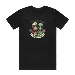 Hide And Seek Champions -  Funny T-Shirt - Black