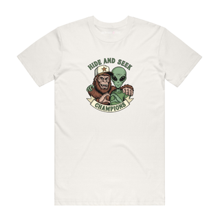 Hide And Seek Champions -  Funny T-Shirt - Natural