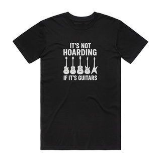 Hoarding Guitars - Music T-Shirt - Black