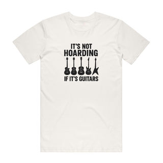 Hoarding Guitars - Music T-Shirt - Natural