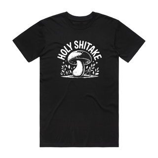 Holy Shitake - Funny T-Shirt - Black