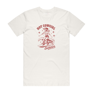 Hot Cowgirl Summer (Surfing) - Graphic T-Shirt - Natural