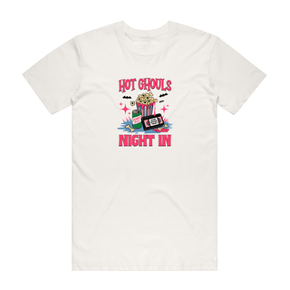 Hot Ghouls Night In - Halloween T-Shirt - Natural