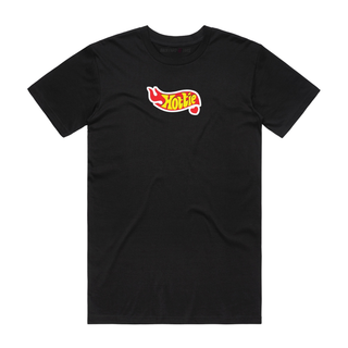 Hottie (Yellow) - Slogan T-Shirt - Black