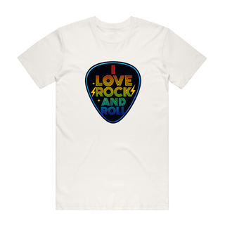 I Love Rock And Roll (Pick) - Music T-Shirt - Natural