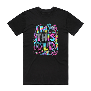 I'm This Old (Rainbow) - Retro T-Shirt - Black