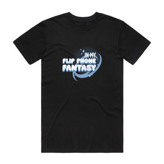 In My Flip Phone Fantasy - Slogan T-Shirt - Black