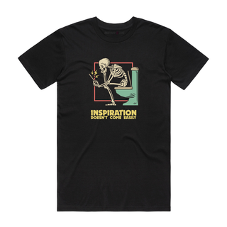 Inspiration Doesn't Come Easily -  Halloween T-Shirt - Black