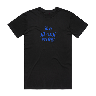 It's Giving Wifey (blue) - Bridal T-Shirt - Black
