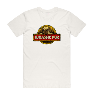 Jurassic Pug - Dog T-Shirt - Natural