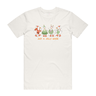Just A Jolly Goose - Christmas T-Shirt - Natural