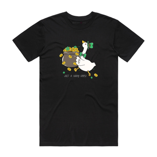 Just A Lucky Goose - Saint Patricks T-Shirt - Black