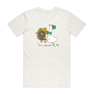 Just A Lucky Goose - Saint Patricks T-Shirt - Natural