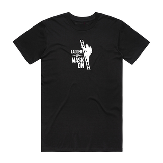 Ladder On - Firefighter T-Shirt - Black