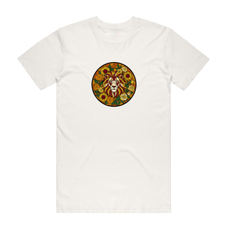 Leo (stained glass) - Zodiac T-Shirt - Natural