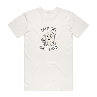Let's Get Sheet Faced - Halloween T-Shirt - Natural