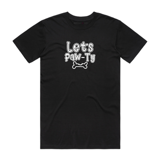 Let's Pawty - Pet T-Shirt - Black