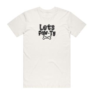 Let's Pawty - Pet T-Shirt - Natural