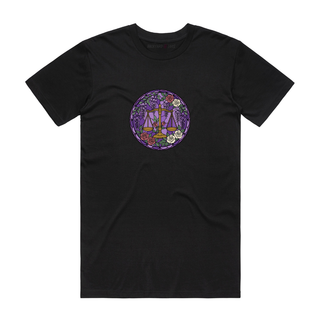 Libra (stained glass) - Zodiac T-Shirt - Black