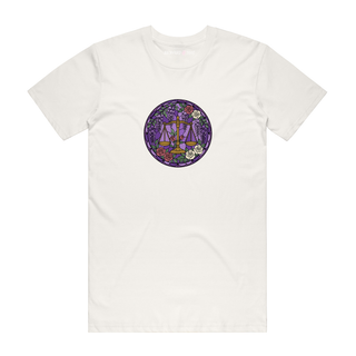 Libra (stained glass) - Zodiac T-Shirt - Natural
