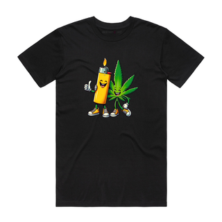 Lighter Bud - Graphic T-Shirt - Black