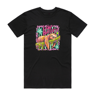 Low Battery - Funny T-Shirt - Black