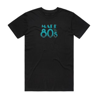 Made In The 80's (Blue) - Slogan T-Shirt - Black