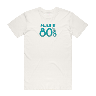 Made In The 80s (Blue) - Slogan T-Shirt - Natural