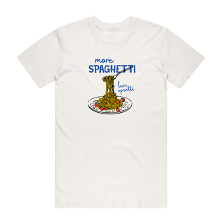More Spaghetti Less Upsetti - Funny T-Shirt - Natural