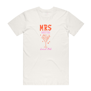 Mrs Martini (red) - Bridal T-Shirt - Natural