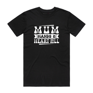 Mum Hands And Hearts Full - Mum T-Shirt - Black