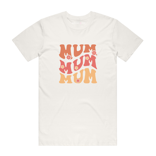 Mum (Orange) - Mum T-Shirt - Natural