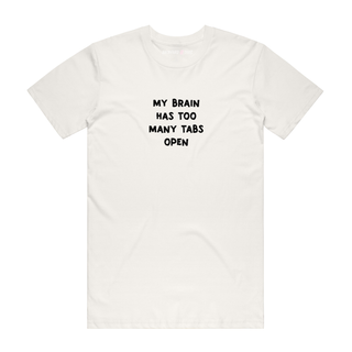 My Brain Has Too Many Tabs Open (Black) - Job T-Shirt - Natural