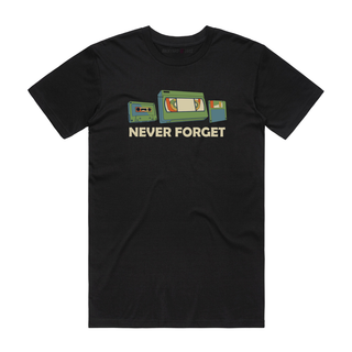 Never Forget (Retro) - Graphic T-Shirt - Black