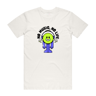 No Music, No Life - Music T-Shirt - Natural