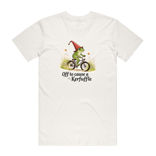 Off To Cause A Kefuffle - Funny T-Shirt - Natural