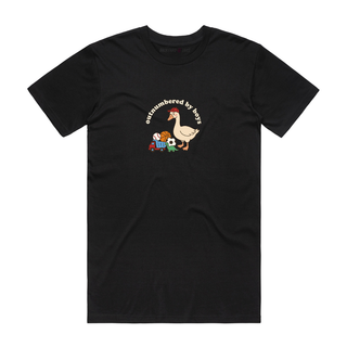 Outnumbered By Boys - Mum T-Shirt - Black