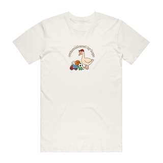Outnumbered By Boys - Mum T-Shirt - Natural