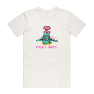 Overthinking Skull - Halloween T-Shirt - Natural