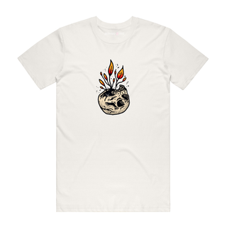 Planted Skull -  Halloween T-Shirt - Natural