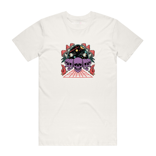 Purple Skull Tripping - Graphic T-Shirt - Natural