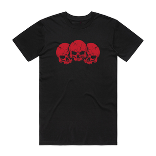 Red Skulls - Halloween T-Shirt - Black