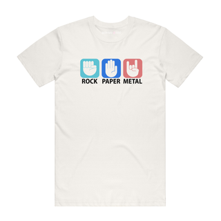 Rock Paper Metal - Music T-Shirt - Natural