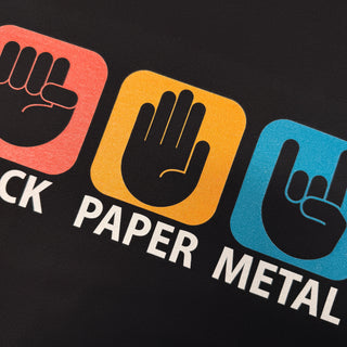 Rock Paper Metal - Music T-Shirt - Black